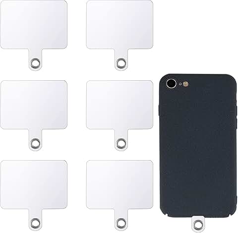 Six Transparent Cell Phone Tether Tabs for Smartphones