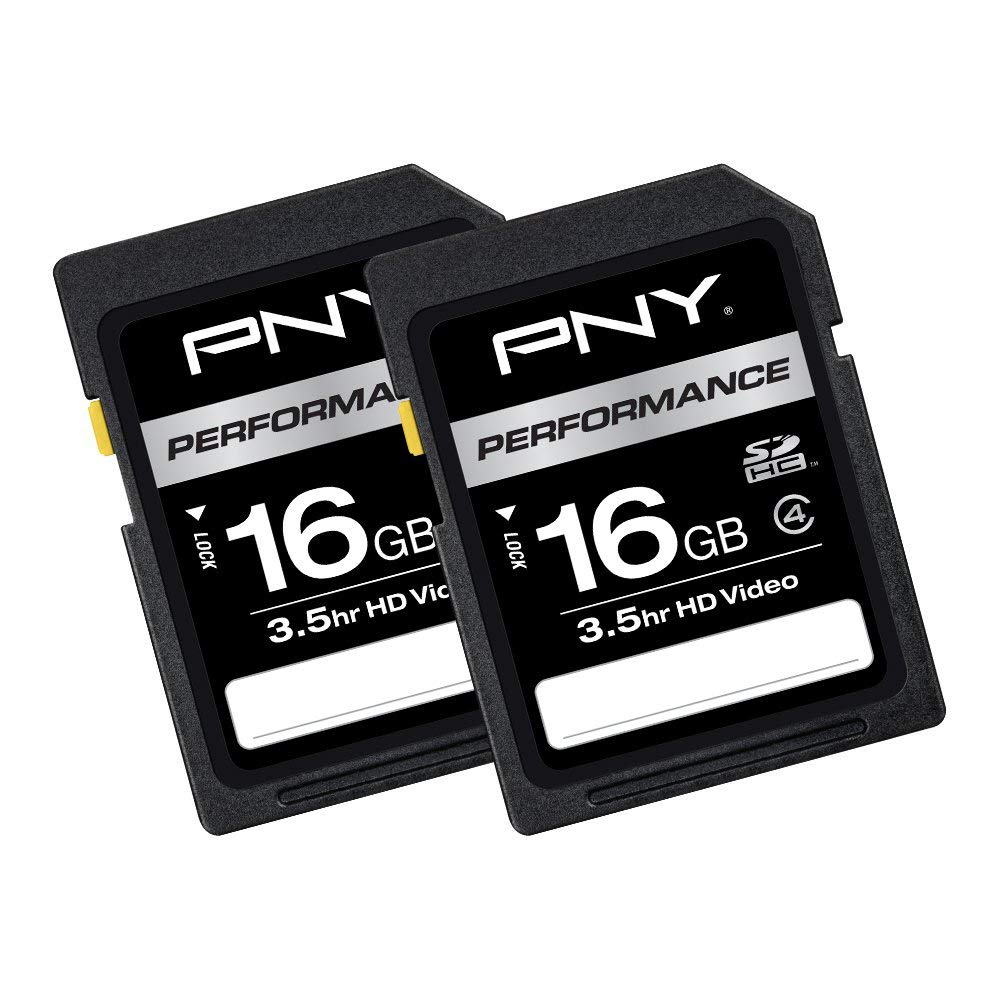 16GB 2-Pack Performance Class 4 SD Card - (P-SDHC16G4X2-GE)