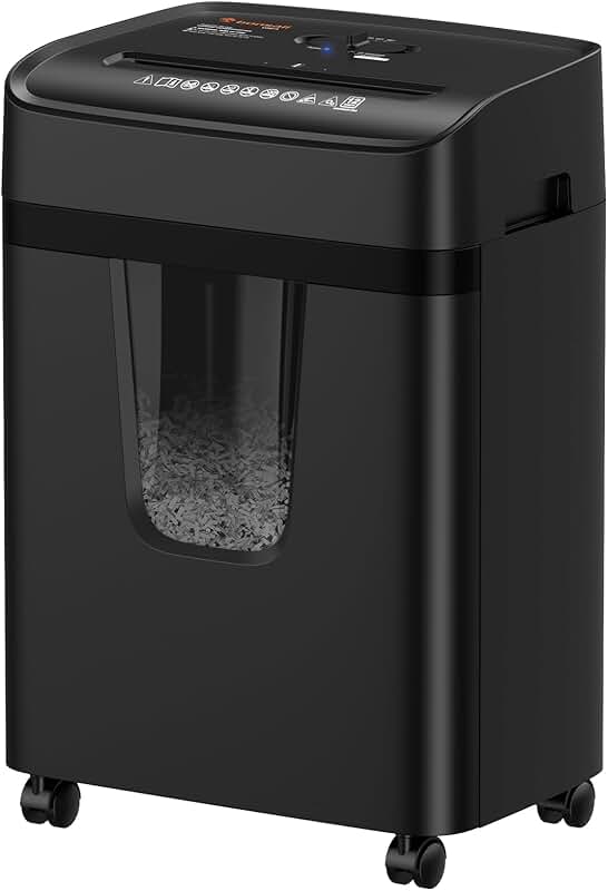 Heavy Duty Cross Cut Paper Shredder with 5.5 Gal Bin
