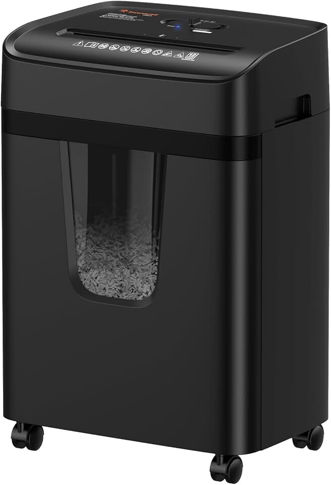 Heavy Duty Cross Cut Paper Shredder with 5.5 Gal Bin