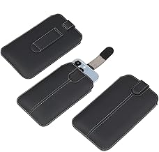 Slim Faux Leather Phone Sleeve with Belt Loop for iPhone and Samsung