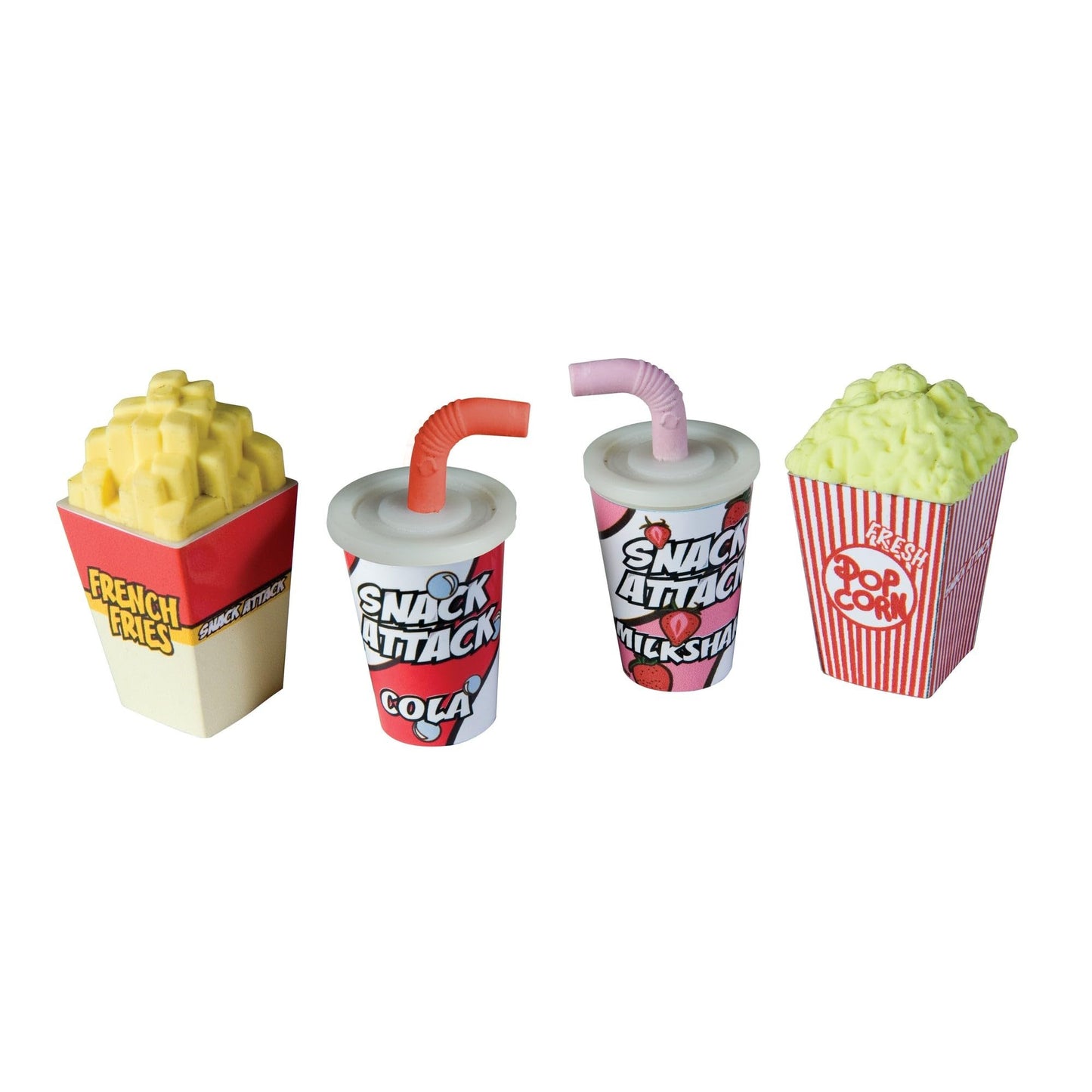 Snack Attack Scented Pencil Sharpener and Eraser Set