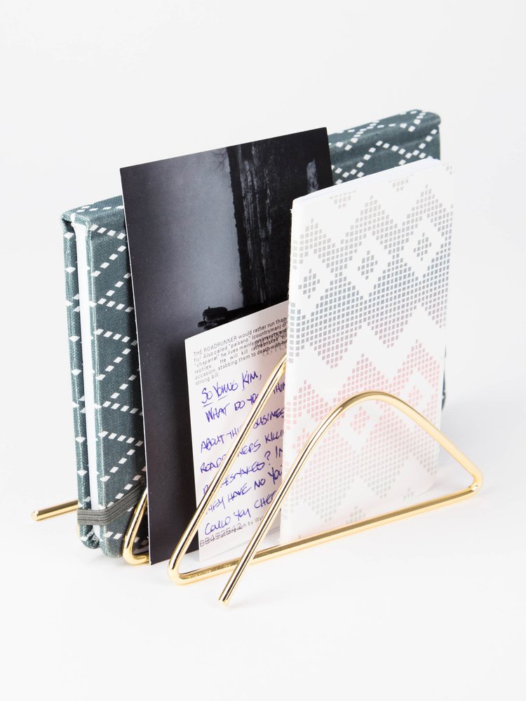 Gold Wire Metal Desktop Letter Sorter