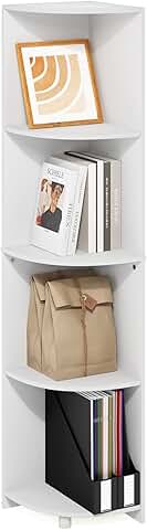 4-Tier Corner Shelf for Living Room and Office