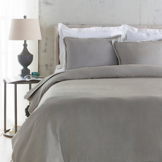 Evelyn Bedding, 92" L x 108" W, 20" L x 36" W, Gray