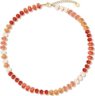 Colorful Beaded Gemstone Necklace for Women