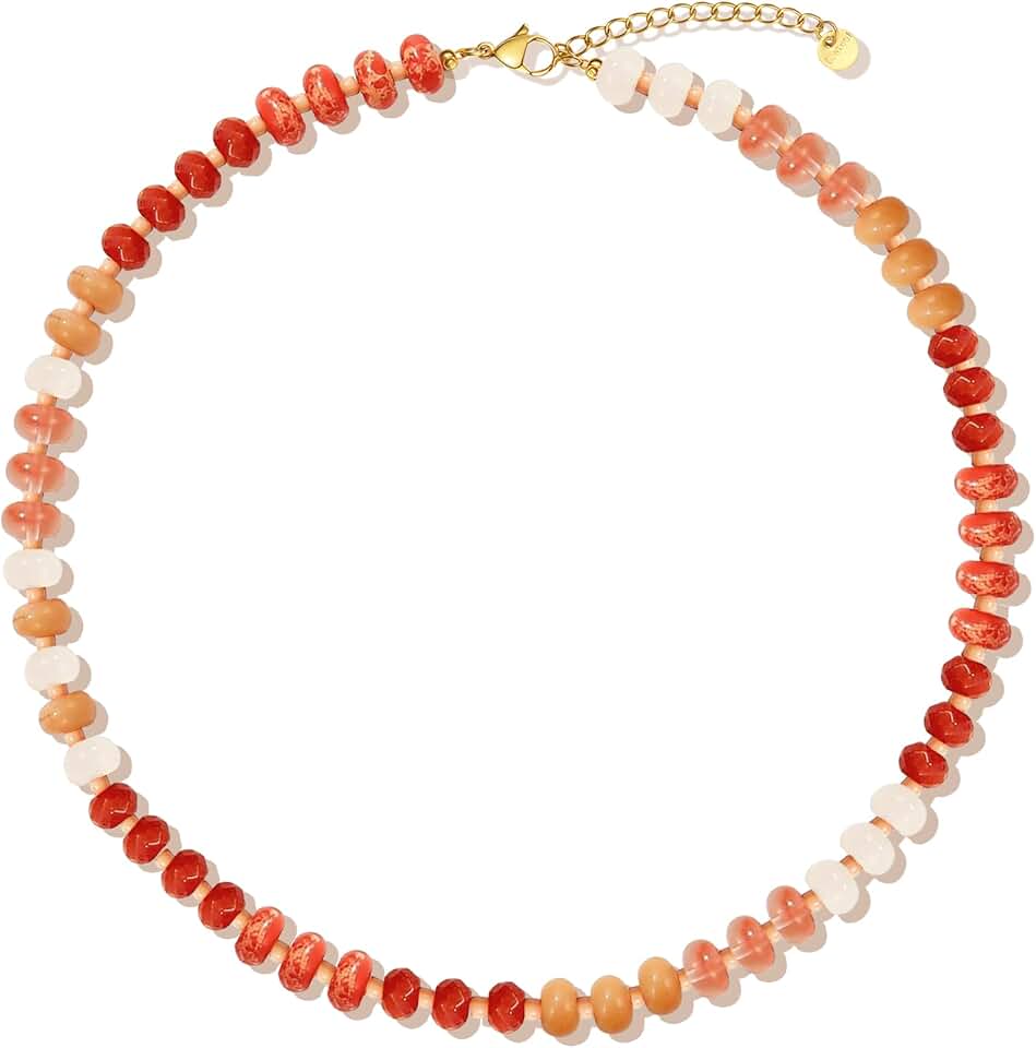 Colorful Beaded Gemstone Necklace for Women