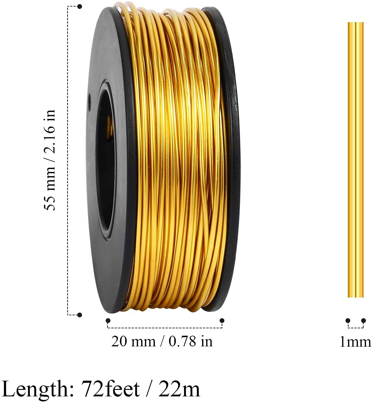 Gold Aluminum Jewelry Wire for Crafting and Making Accessories