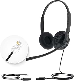 Office Phone Wired Headset with Microphone