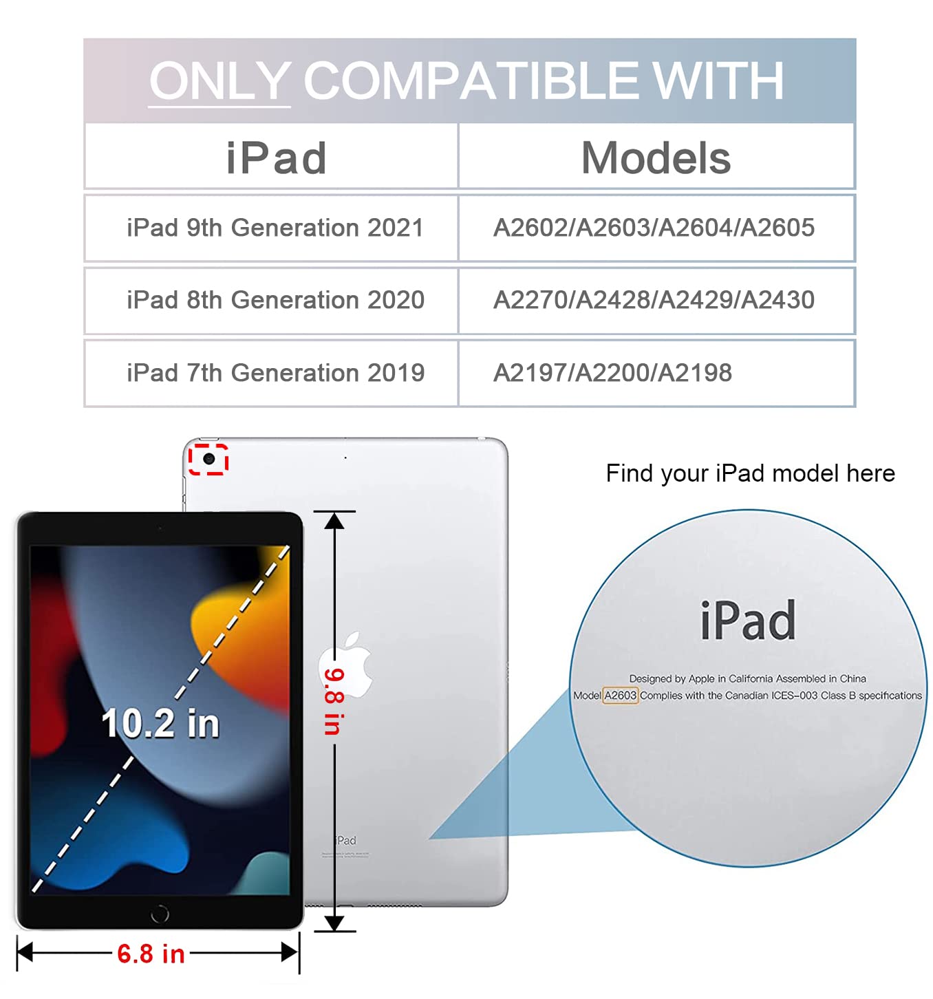 iPad 9Th Generation Case,iPad 7Th Generation Case,iPad 8Th Generation Case,iPad 10.2 Case for Kids iPad Gen 7/8/9 10.2 Inch Auto Wake/Sleep Multi-Angle Viewing Adjustable Stand Covers Flowers