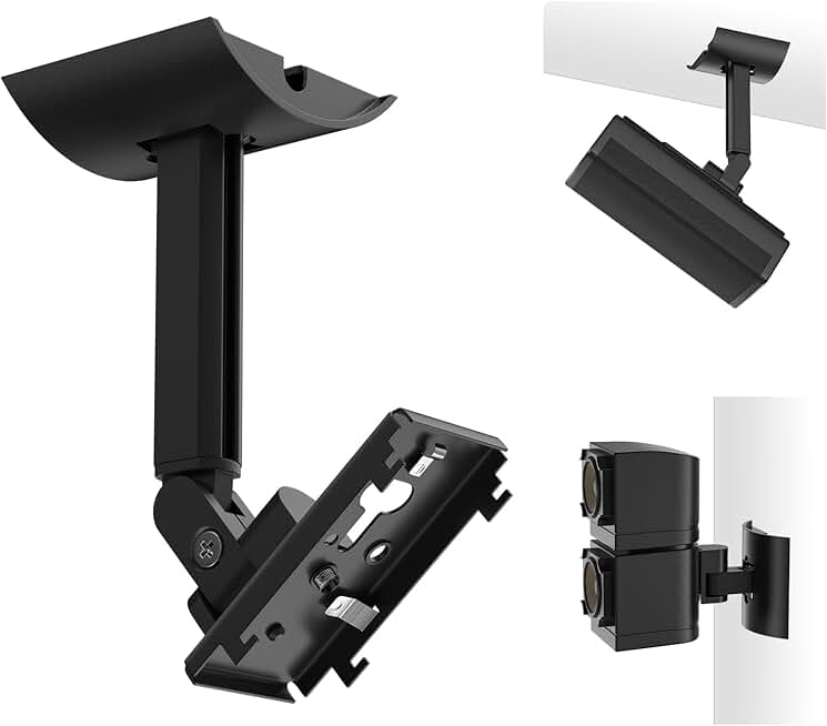 Two adjustable wall mounts for cube speakers