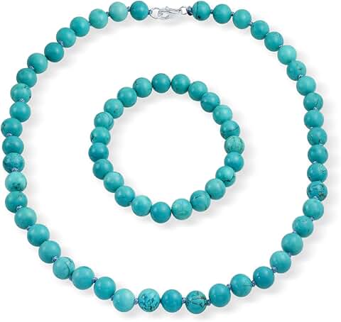 Elegant Blue Lapis Lazuli Bead Necklace with Silver Clasp