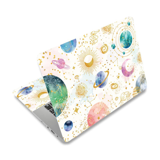 Gold star planet laptop sticker for 12-15 inch notebooks
