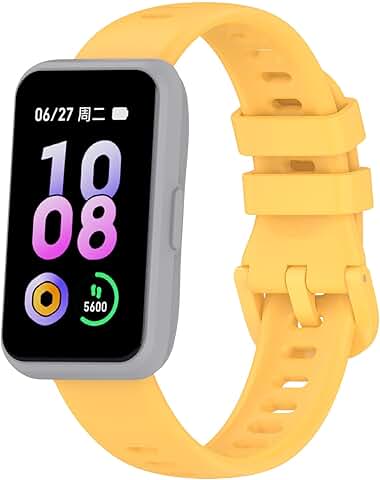 Yellow Soft Silicone Replacement Band for D26 Smart Watch