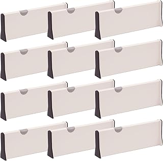 12 Pack Adjustable Plastic Drawer Dividers