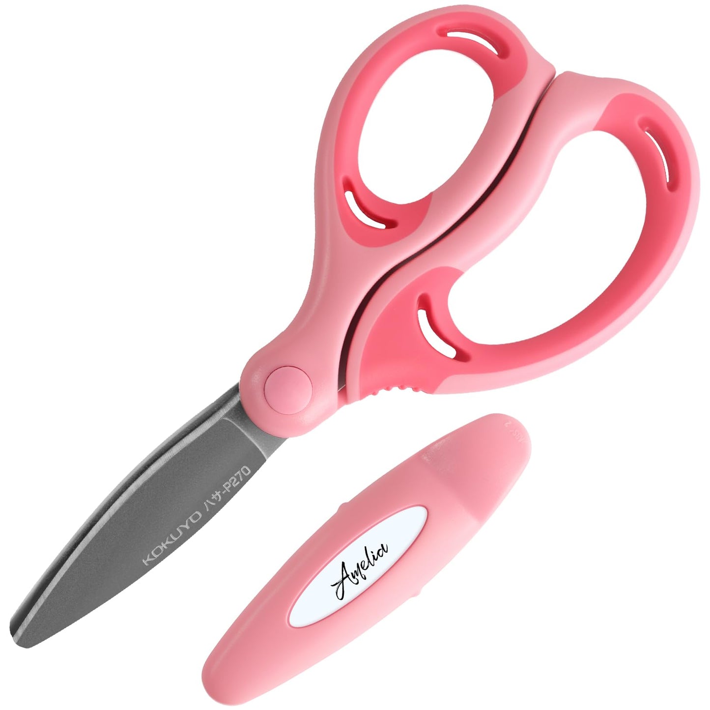 Child-Safe Pink Crafting Scissors with Blunt Tips