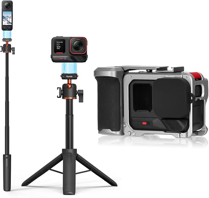 Tripod and Grip Kit with Selfie Stick and Accessories