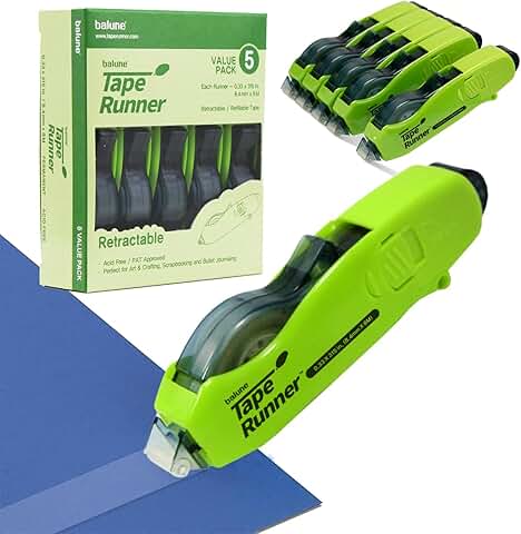 Double Sided Adhesive Tape with Dispenser, 5 Cartridges