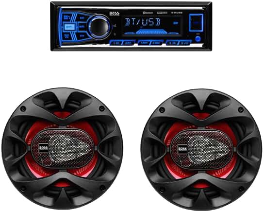 Car Stereo with Bluetooth and Two 6.5-Inch Speakers