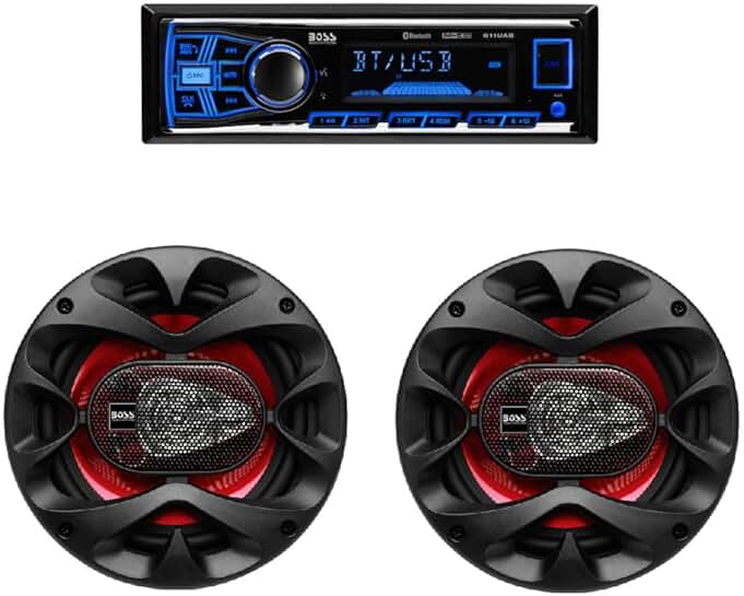 Car Stereo with Bluetooth and Two 6.5-Inch Speakers