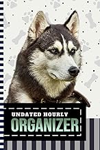 Hourly planner with dog art cover