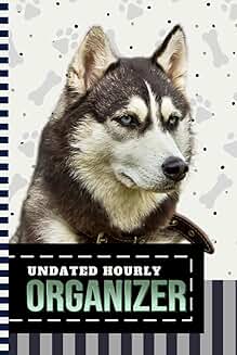 Hourly planner with dog art cover