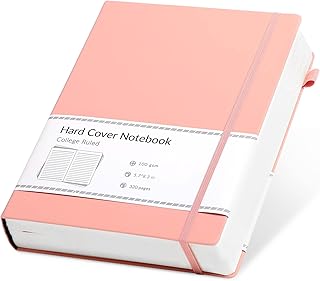 Pink hardcover journal with 320 pages for writing