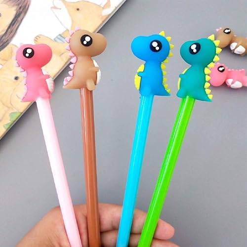 12 Cute Dinosaur Gel Ink Pens Set for Writing