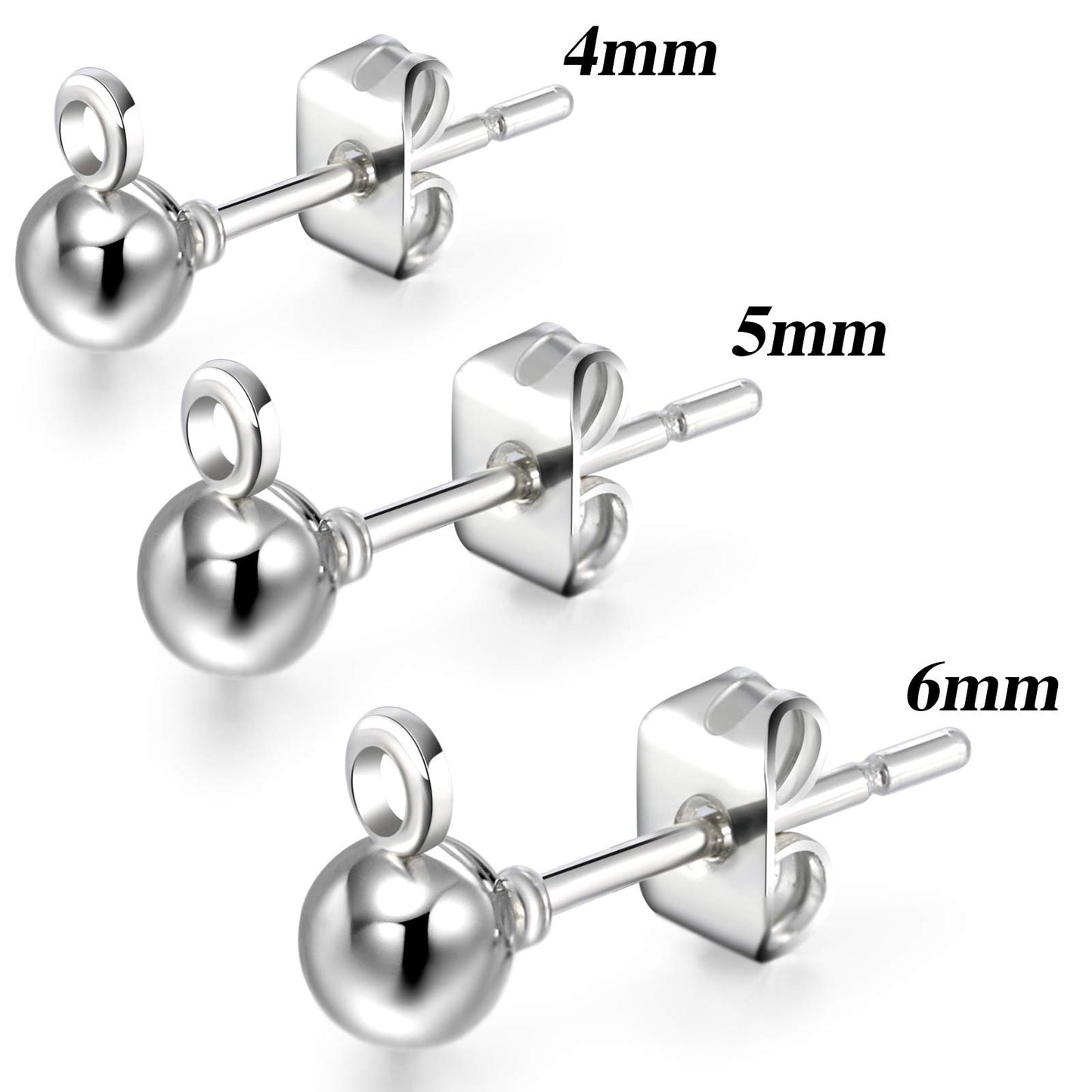 Ball Post Earring Studs and Butterfly Backs for DIY Jewelry Making