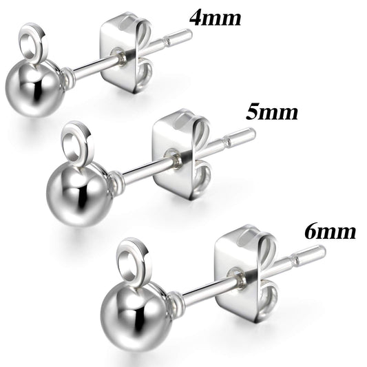 Ball Post Earring Studs and Butterfly Backs for DIY Jewelry Making