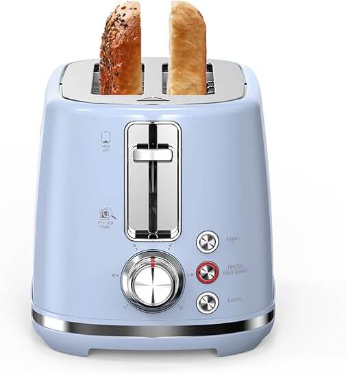 2-Slice Toaster with Wide Slots and Adjustable Browning