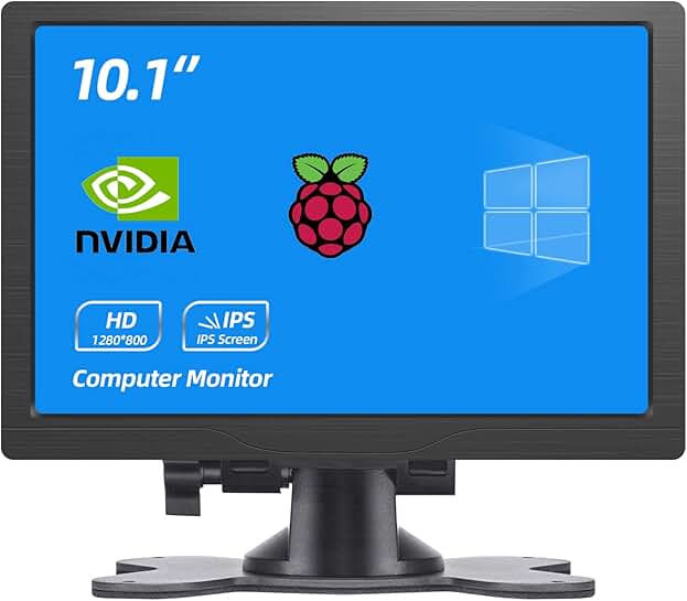 10.1 Inch HDMI Portable Monitor with IPS Screen and Speakers