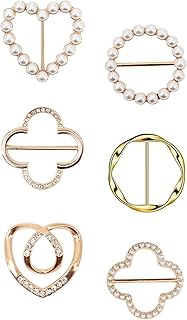 Six scarf ring clips for women
