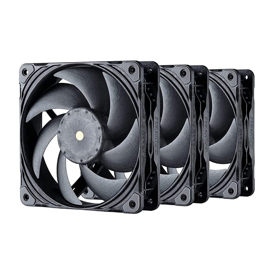 (PH-F120T30_BG_3P) T30-120 Fan Triple-Pack, Premium high-Performance Fan, Excellent Sound Quality, 4-pin PWM, Multiple Fan RPM Modes, Black/Grey
