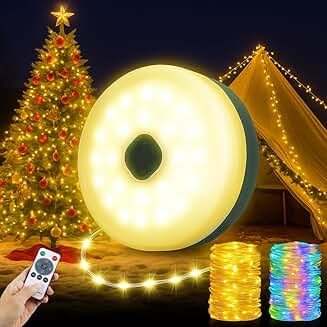 33ft 100LED Rechargeable Outdoor String Lights with Remote