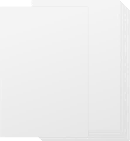 White 8.5 x 11 Inch Cardstock Paper, 80lb, 100 Sheets