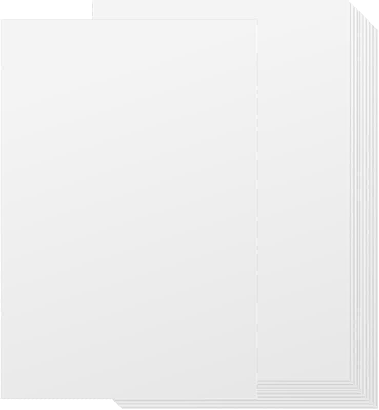 White 8.5 x 11 Inch Cardstock Paper, 80lb, 100 Sheets