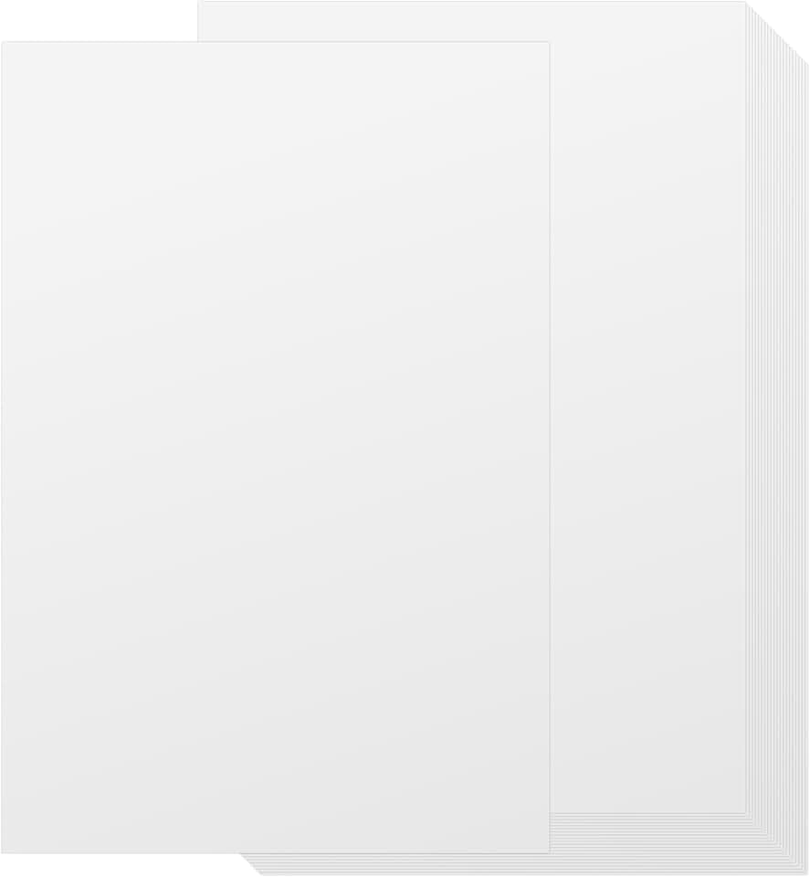 White 8.5 x 11 Inch Cardstock Paper, 80lb, 100 Sheets