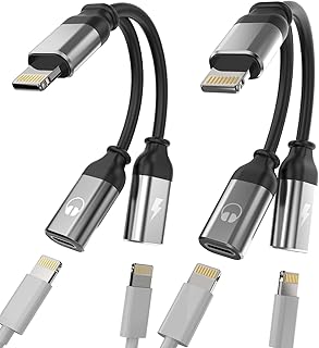 Dual Lightning Audio and Charging Adapter 2 Pack