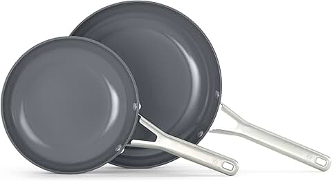 Ceramic Nonstick Frying Pan Set, 8 and 10 inches