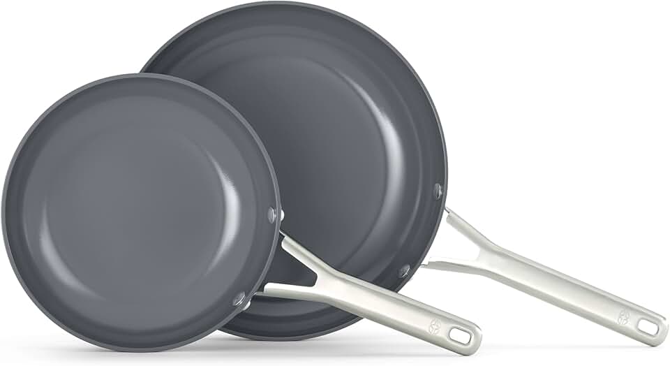 Ceramic Nonstick Frying Pan Set, 8 and 10 inches