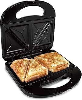 Compact Black Non-Stick Sandwich Grill