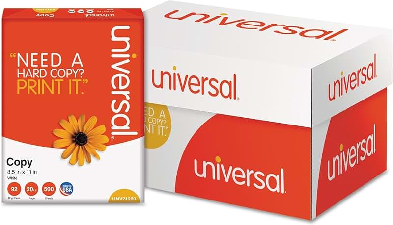 White 20lb Copy Paper, 8.5 x 11, 5000 Sheets