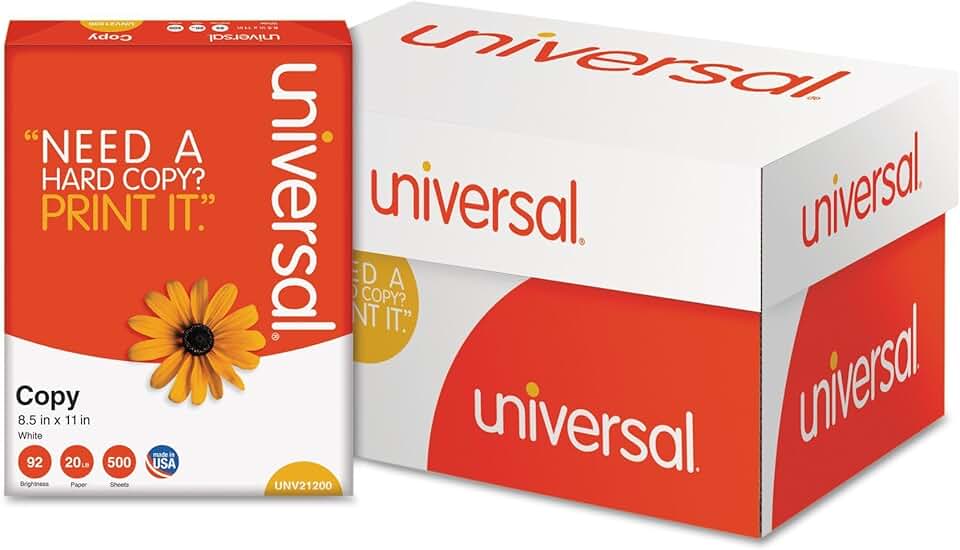 White 20lb Copy Paper, 8.5 x 11, 5000 Sheets