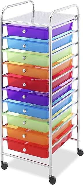 10-Drawer Rolling Craft Storage Cart