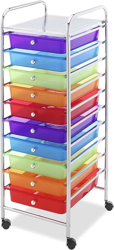 10-Drawer Rolling Craft Storage Cart