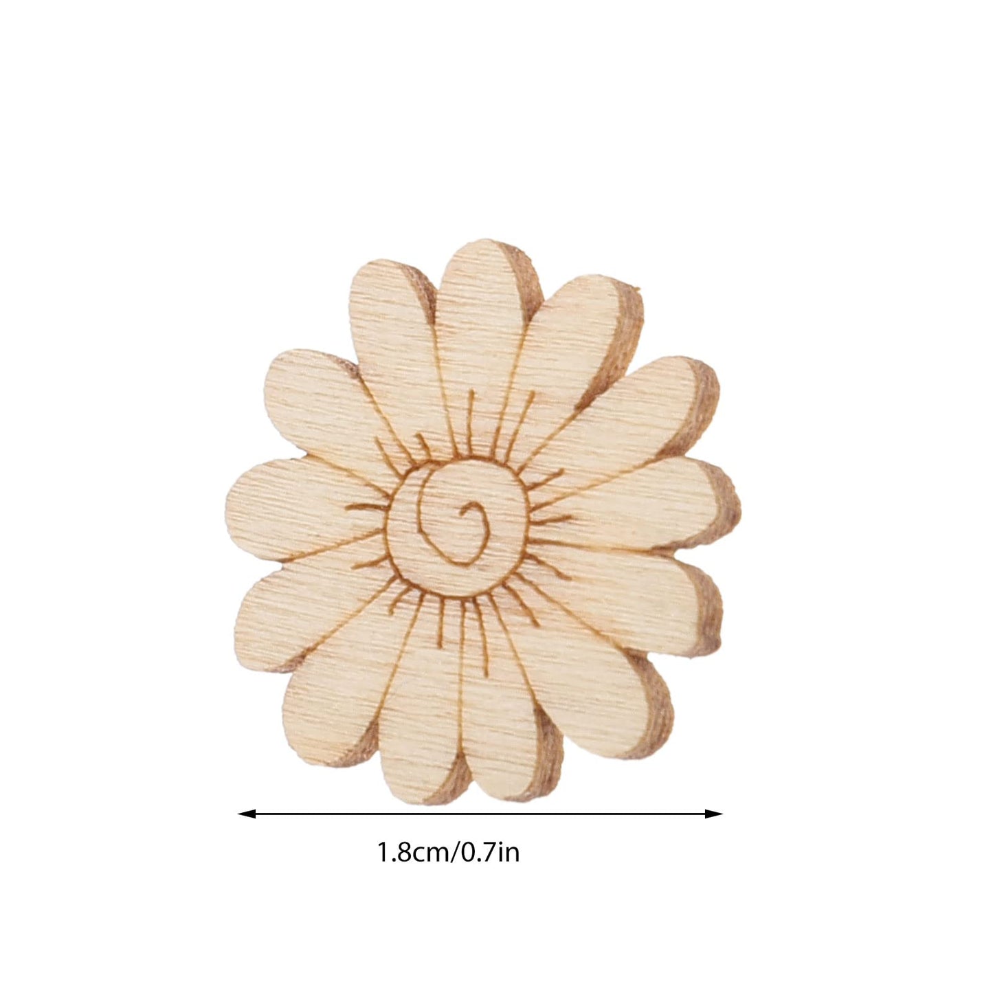 200pcs Unfinished Wooden Cutouts for DIY Crafts