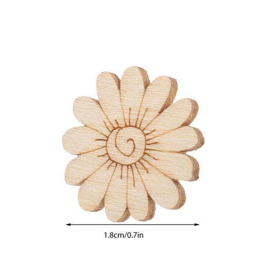 200pcs Unfinished Wooden Cutouts for DIY Crafts