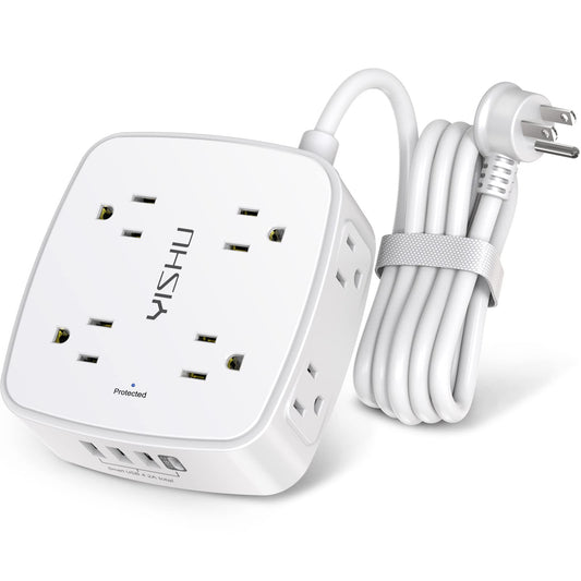6 ft Surge Protector Power Strip with 8 Outlets and 4 USB Ports