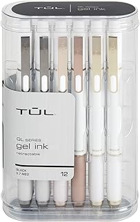 Retractable Gel Pens, Medium Point, 0.7 mm, Pearl White, Black Ink, Pack of 12